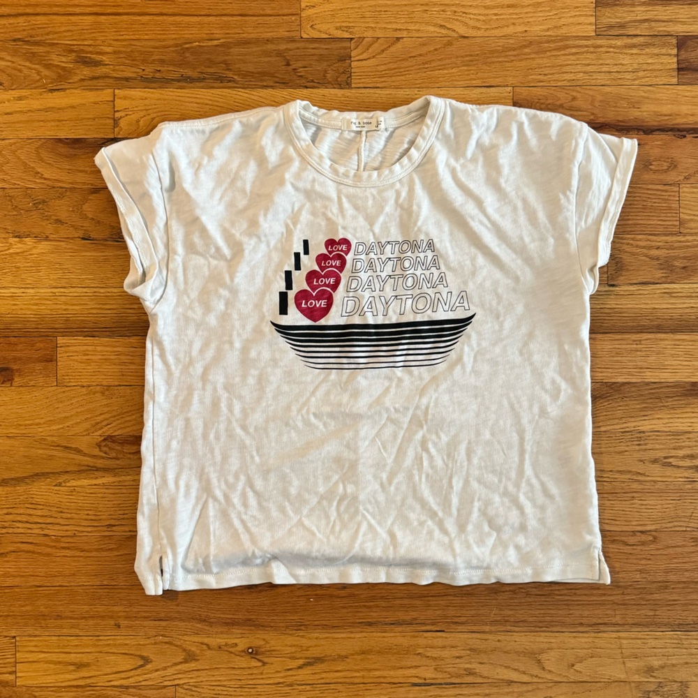 Rag & Bone Premium Graphic Tee I Love Daytona size l
